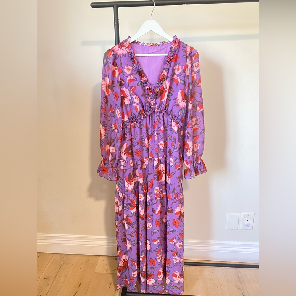 Women’s Maxi Flower Dress Size Large #Lux-G